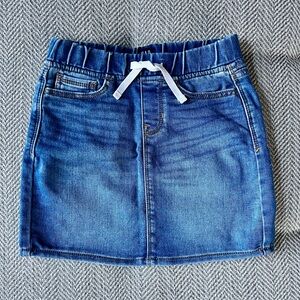 GAP Kids Denim Jean Skirt with Stretch & Elastic Waist, Girls Size S EUC